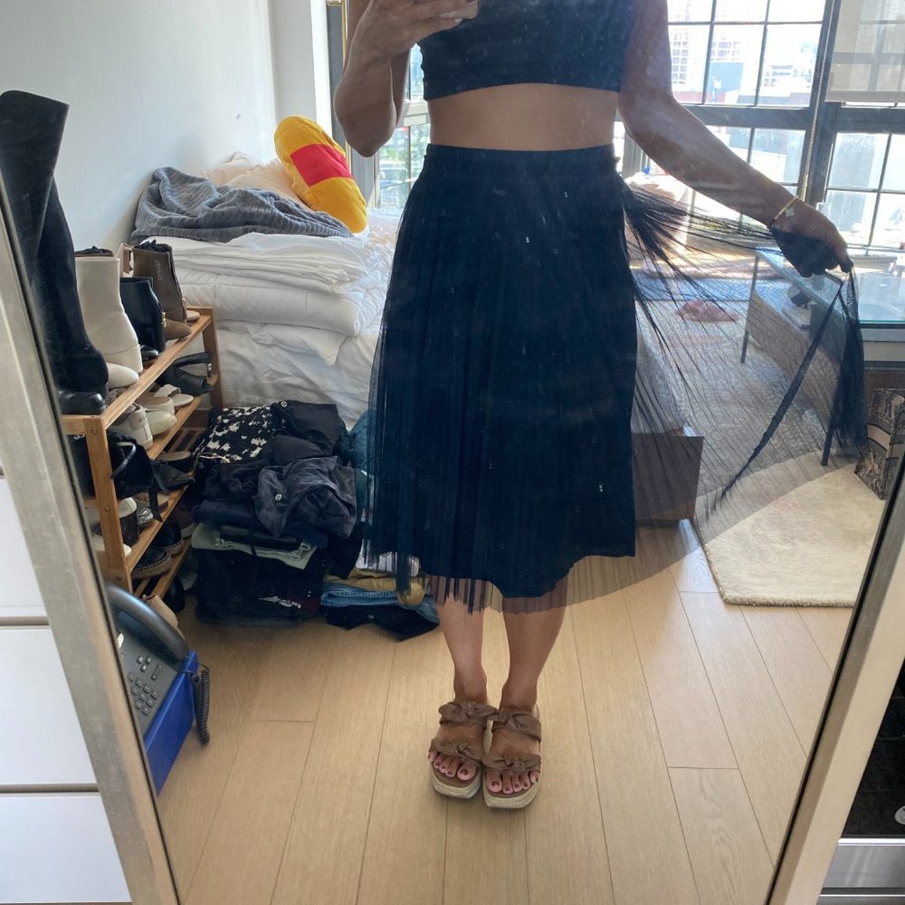 Dark Navy Blue Skirt Ann Taylor